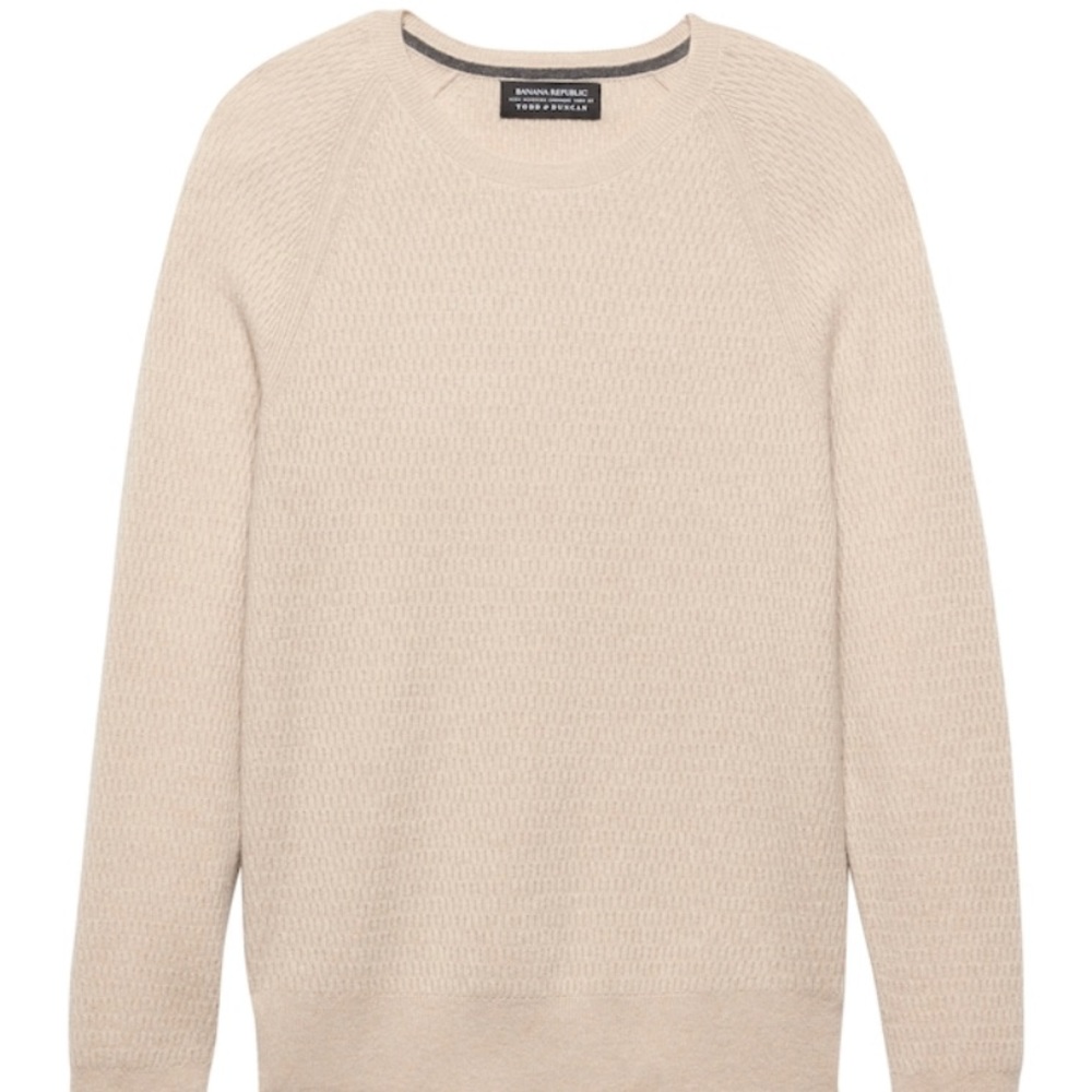 Banana Republic cream textured sweater